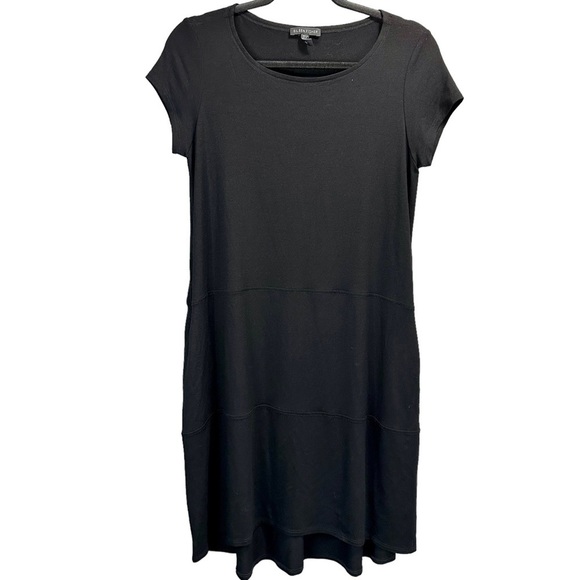 Eileen Fisher Black T Shirt Dress - Picture 3 of 7
